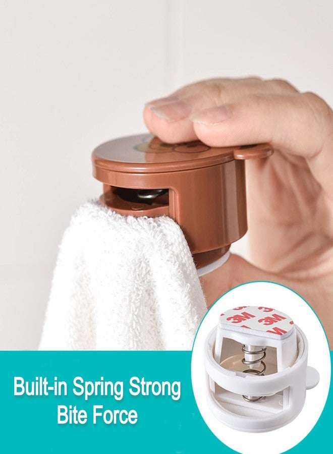 Leeonz 2 Pieces Kitchen Towel Hooks, Premium Round Adhesive Towel Holder Wall Mount Hook Dish Towel Holder for Bathroom, Kitchen and Home, No Drilling Required (Color May Vary) - Image 3